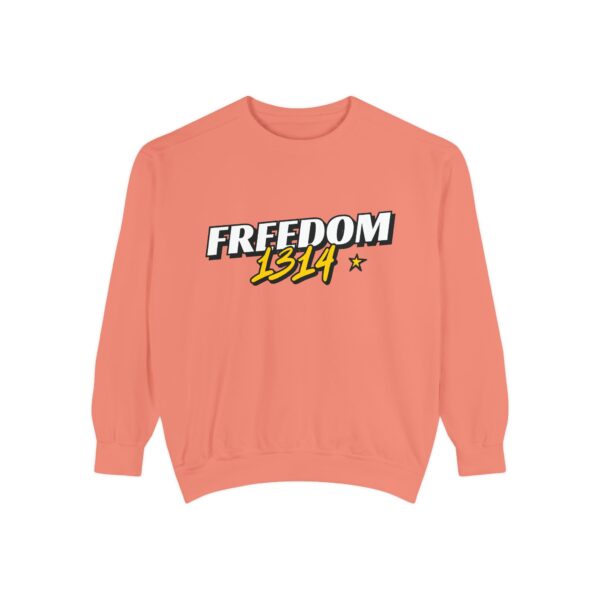 Freedom 1814 Unisex Garment-Dyed Sweatshirt | Casual Fashion, Cozy Gift, Streetwear Style, Everyday Wear, Comfortable Layering - Image 9