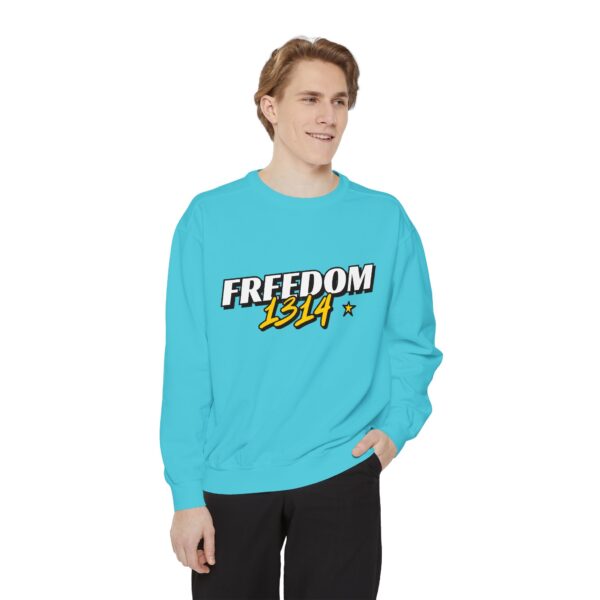 Freedom 1814 Unisex Garment-Dyed Sweatshirt | Casual Fashion, Cozy Gift, Streetwear Style, Everyday Wear, Comfortable Layering - Image 43