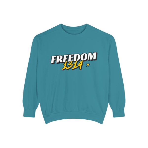 Freedom 1814 Unisex Garment-Dyed Sweatshirt | Casual Fashion, Cozy Gift, Streetwear Style, Everyday Wear, Comfortable Layering - Image 37
