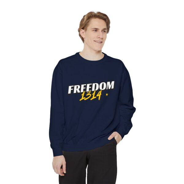 Freedom 1814 Unisex Garment-Dyed Sweatshirt | Casual Fashion, Cozy Gift, Streetwear Style, Everyday Wear, Comfortable Layering - Image 63