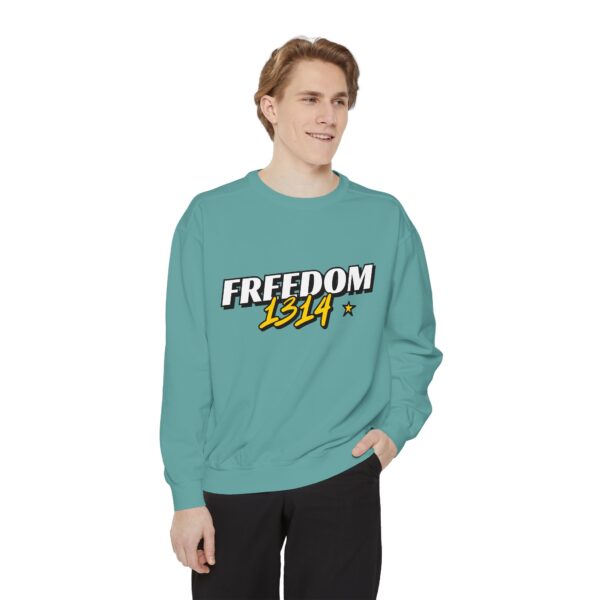 Freedom 1814 Unisex Garment-Dyed Sweatshirt | Casual Fashion, Cozy Gift, Streetwear Style, Everyday Wear, Comfortable Layering - Image 35