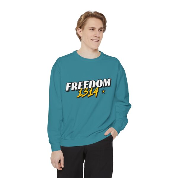 Freedom 1814 Unisex Garment-Dyed Sweatshirt | Casual Fashion, Cozy Gift, Streetwear Style, Everyday Wear, Comfortable Layering - Image 39