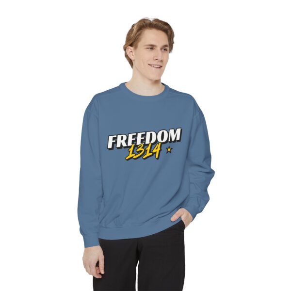 Freedom 1814 Unisex Garment-Dyed Sweatshirt | Casual Fashion, Cozy Gift, Streetwear Style, Everyday Wear, Comfortable Layering - Image 55