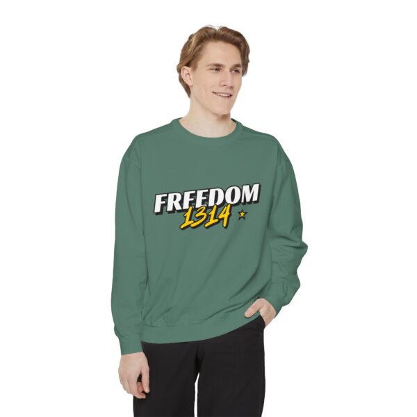 Freedom 1814 Unisex Garment-Dyed Sweatshirt | Casual Fashion, Cozy Gift, Streetwear Style, Everyday Wear, Comfortable Layering - Image 27