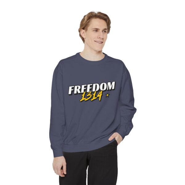 Freedom 1814 Unisex Garment-Dyed Sweatshirt | Casual Fashion, Cozy Gift, Streetwear Style, Everyday Wear, Comfortable Layering - Image 59